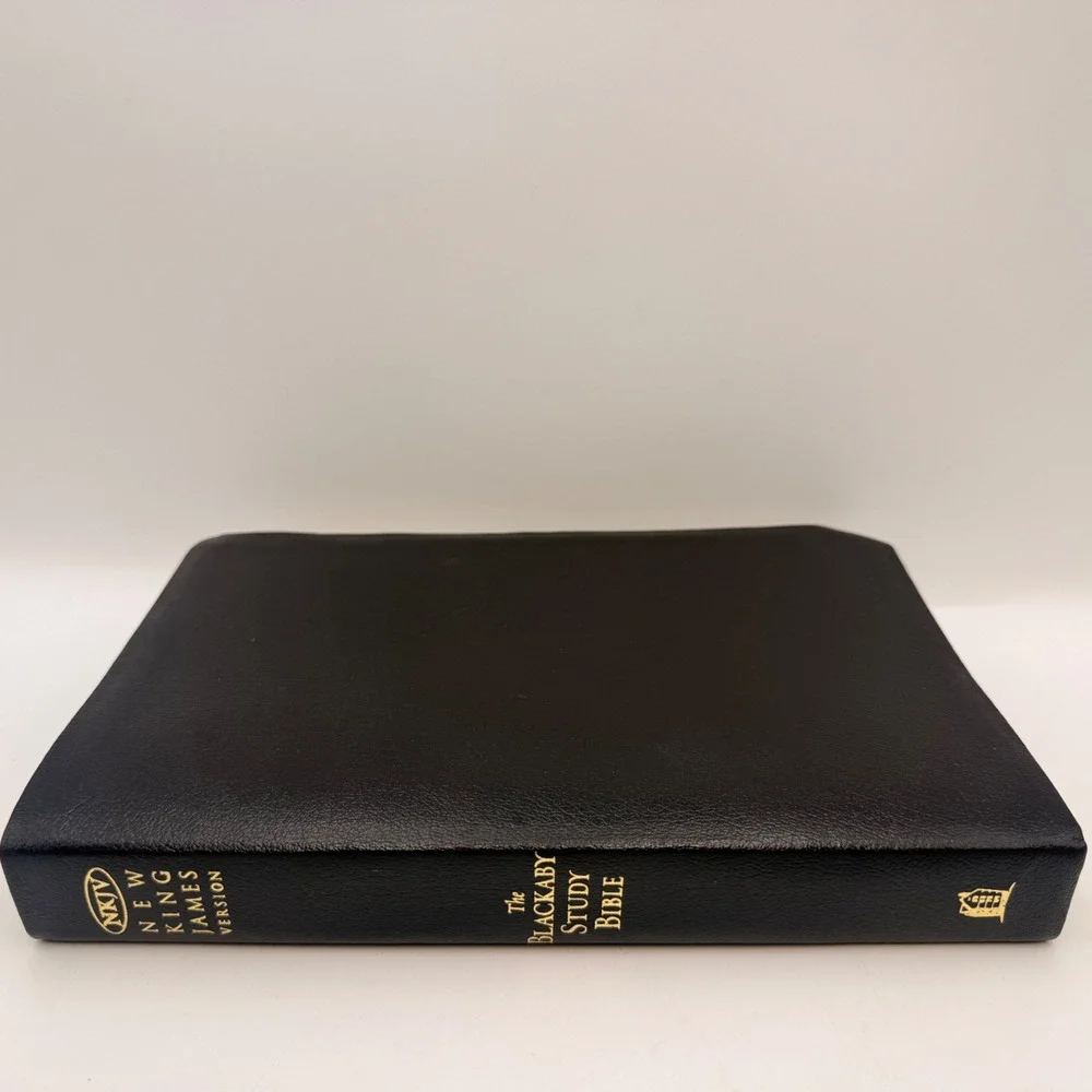 NKJV The Blackaby Study Bible Black Bonded Leather Thumb Indexed Gold Edges 2006